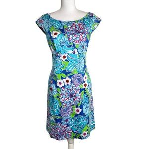 Lilly Pulitzer Allura Mayflower Worth Blue Floral Dress